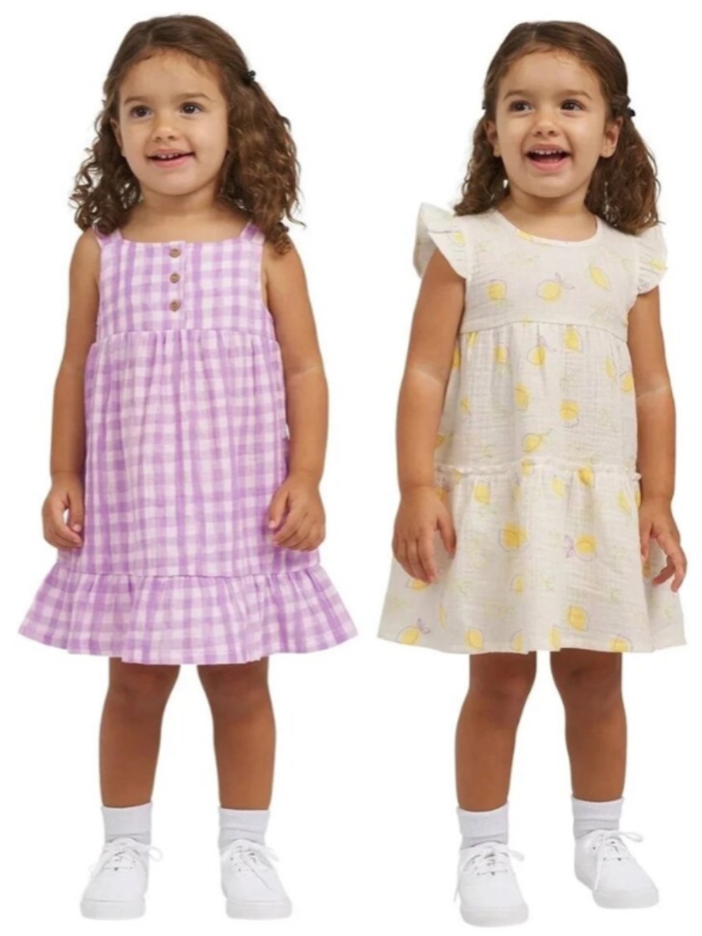 NWT Koala Baby Boutique Toddler Dress 2-Pack Gingham & Lemons 6M
